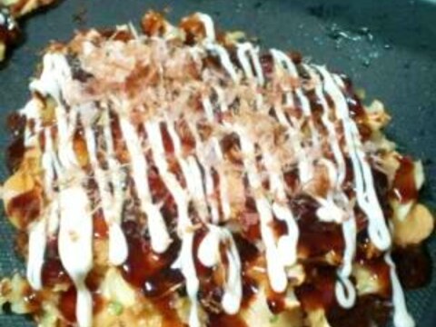 簡単いつものレシピに一工夫★大人のピリ辛お好み焼き